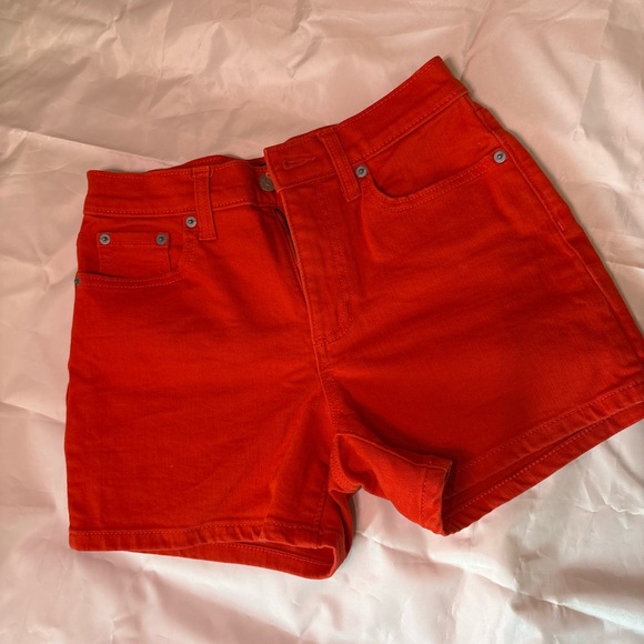 Banana Republic Pants - Banana Republic Bright Red Jean Shorts